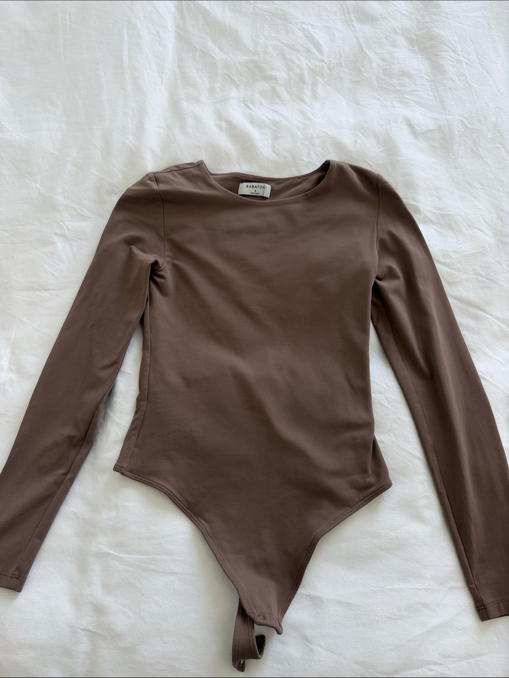 Babaton Long Sleeve Brown Bodysuit